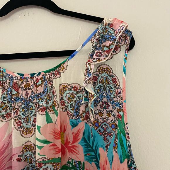 Johnny Was Plus Size Hosta Printed Maxi Dress Sz 3X - Picture 4 of 8